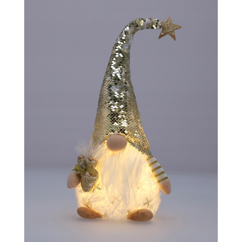 SKRZAT świąteczny KRASNAL gnom Mikołaj DUŻY biały