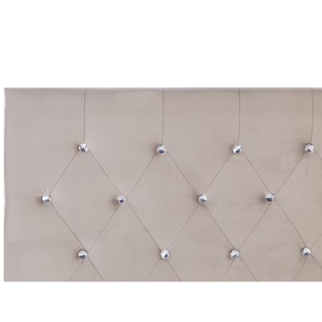 Łóżko z pojemnikiem welurowe 160 x 200 cm beżowoszare AMIENS