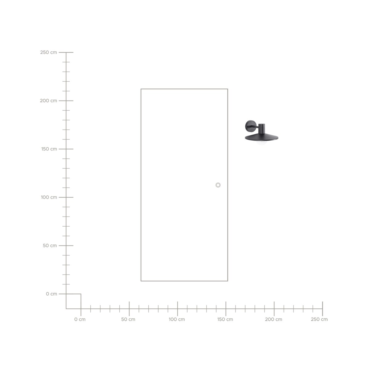 Lampa ścienna zewnętrzna czarna BARALIA