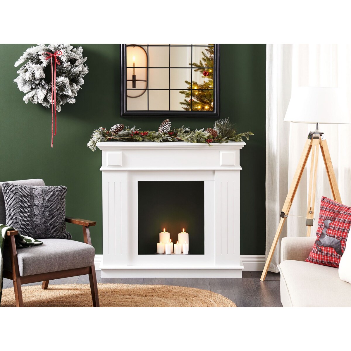 Portal kominkowy biały TUMARE