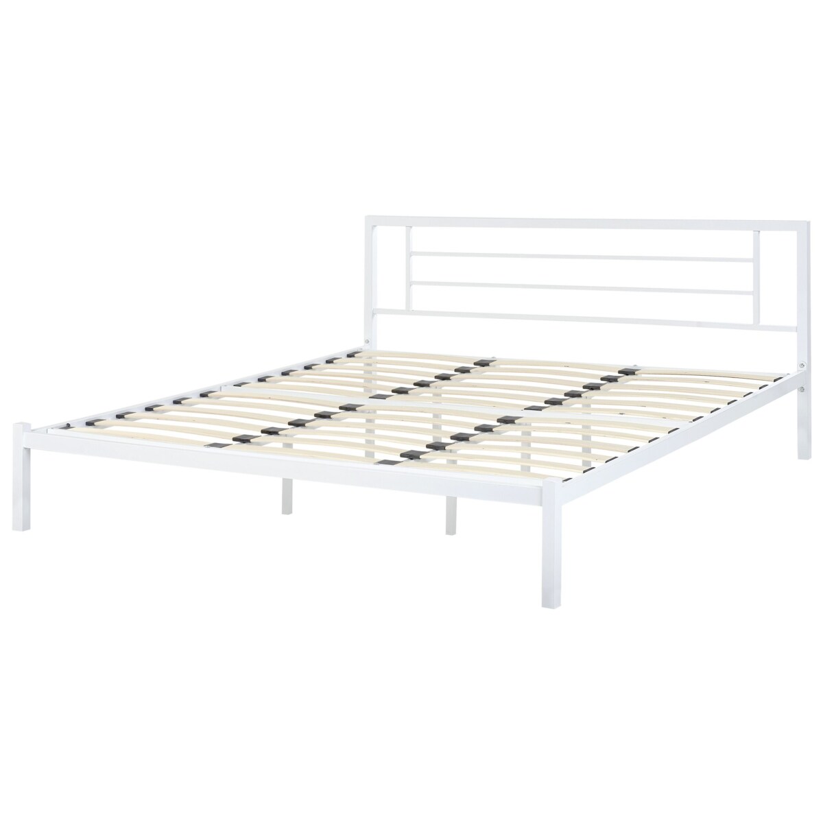 Łóżko metalowe 180 x 200 cm białe CUSSET