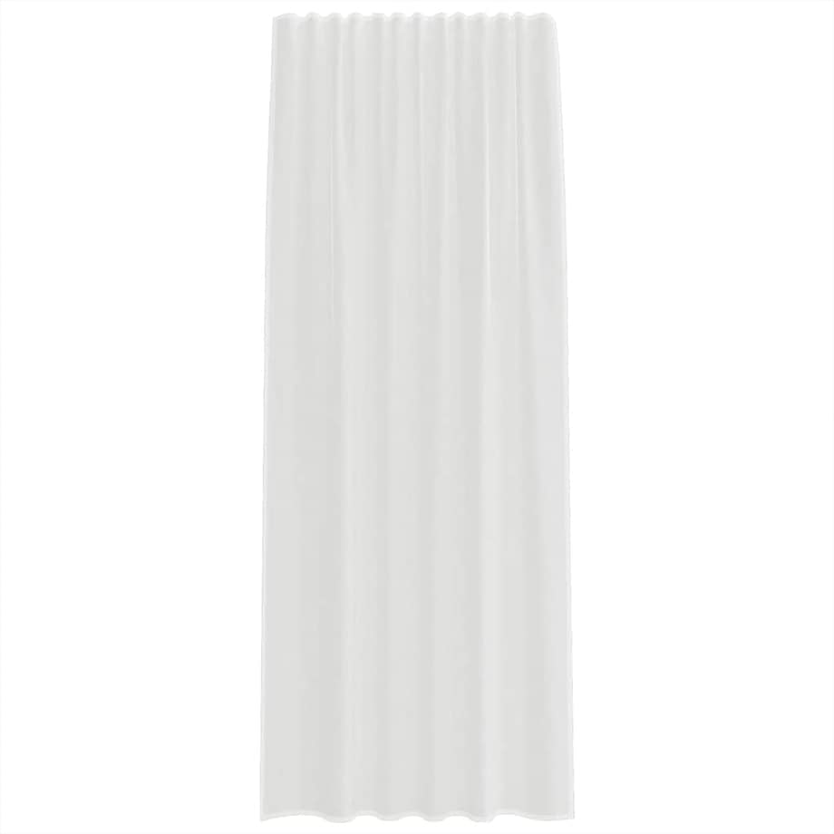 vidaXL Zasłony woalowe z kieszeniami na drążek 2 szt. białe