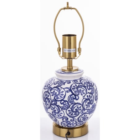 Lampa stołowa ceramiczna z abażurem Ø 26x41 cm DINAH