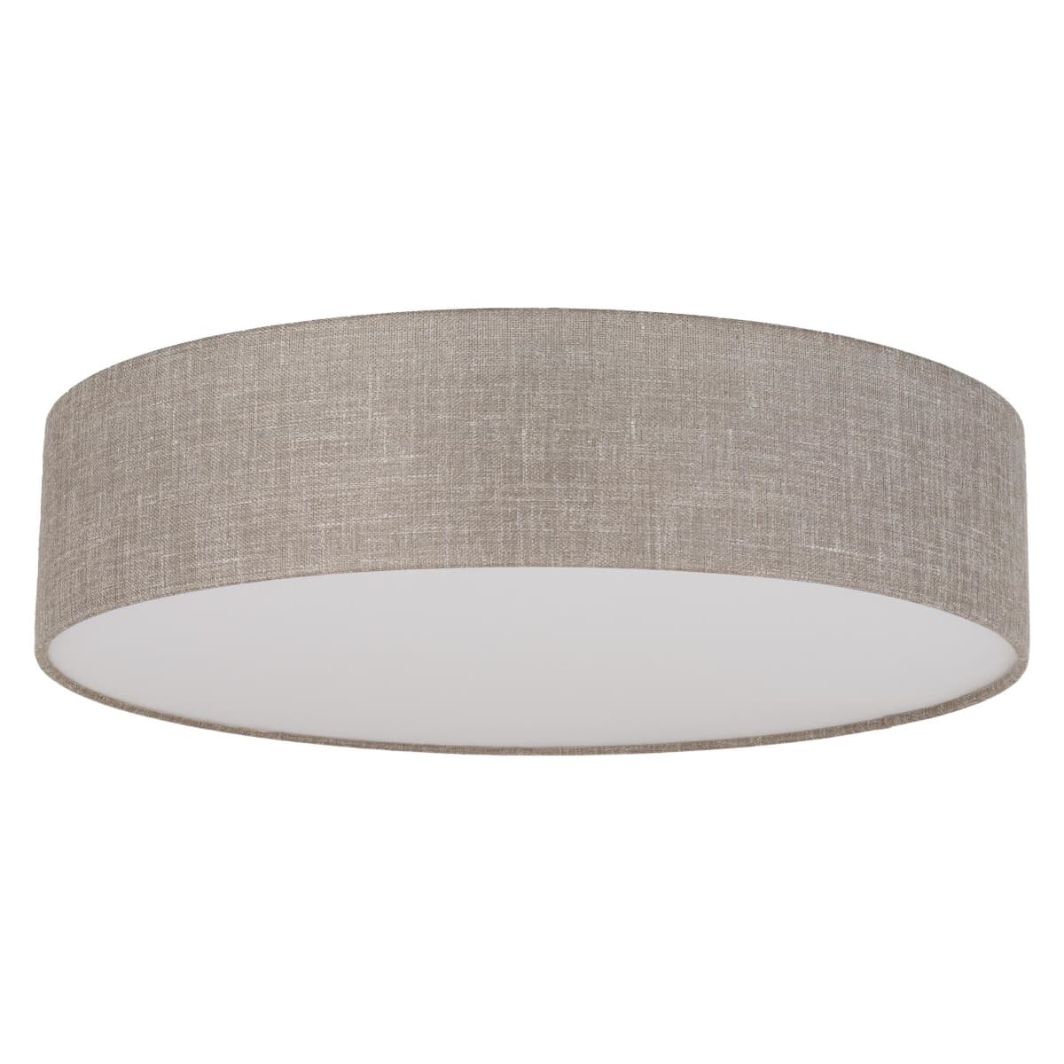 Lampa sufitowa okrągła do salonu Rondo 5638 TK Lighting lniana szara beżowa