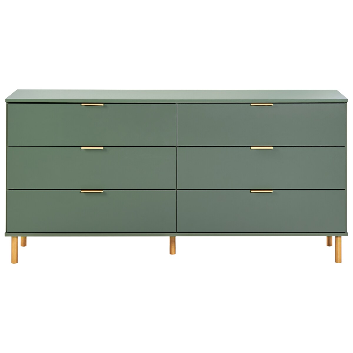Komoda 6 szuflad WALPOLE Zielony