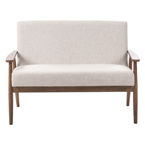 Sofa dla 2 osób ESRUM Ciemny brąz/ beżowy