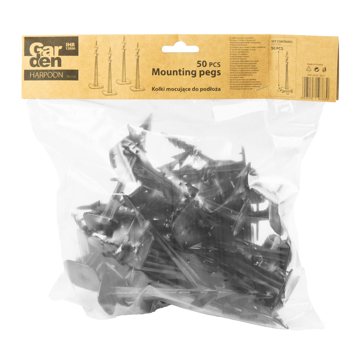 Szpilki Do Agrowłókniny Geowłókniny 12,5 Cm 50 Szt. Kotwy Czarne