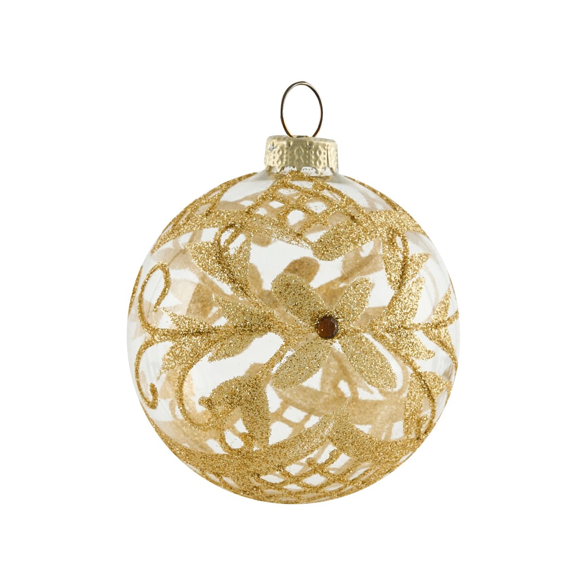 Zestaw 50 bombek SPARKLE Szkło Czerwony/ złoty