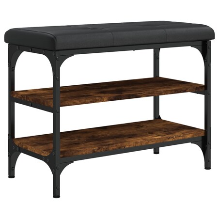 vidaXL Ławka na buty, przydymiony dąb, 62x32x47 cm