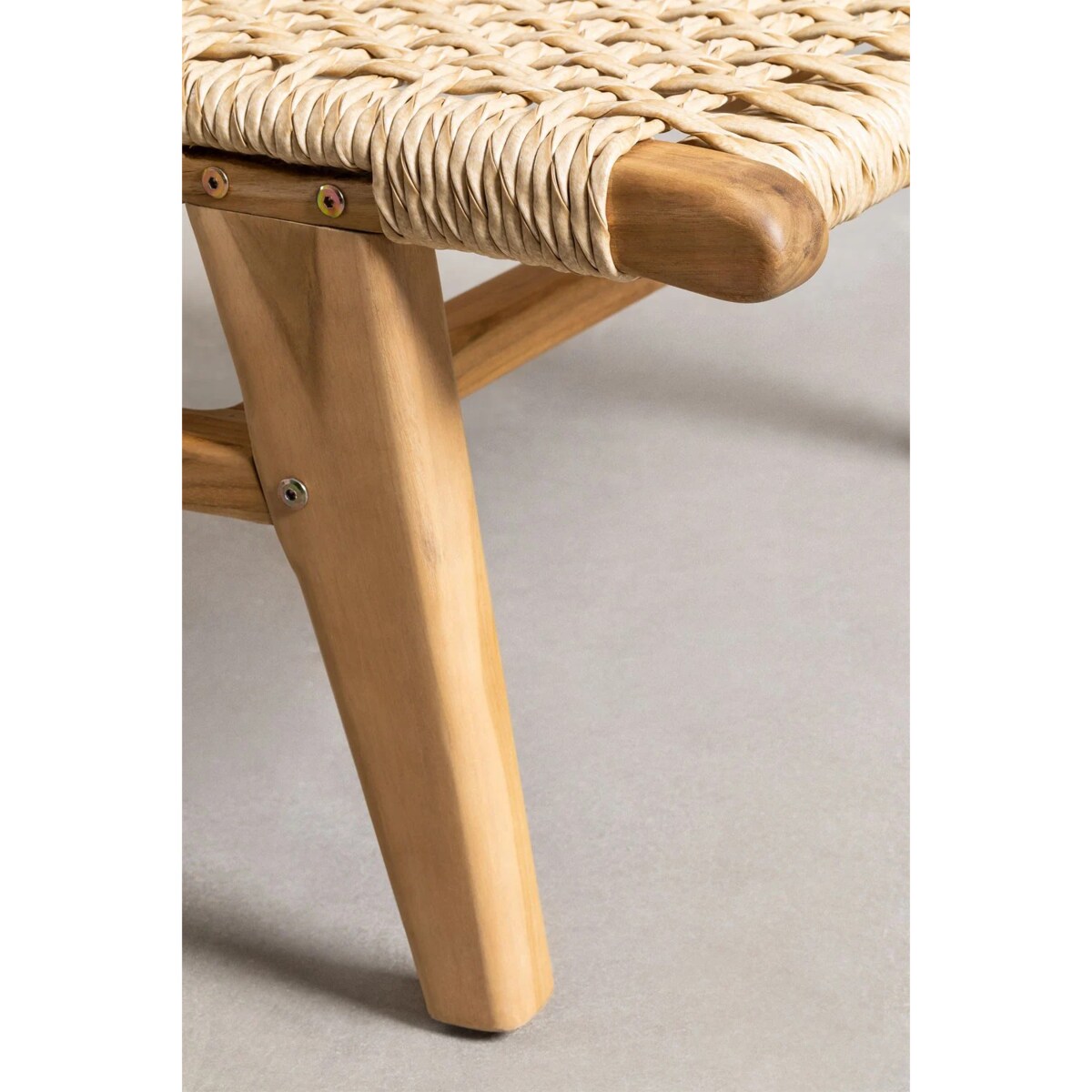 Leżak z drewna tekowego Pitea