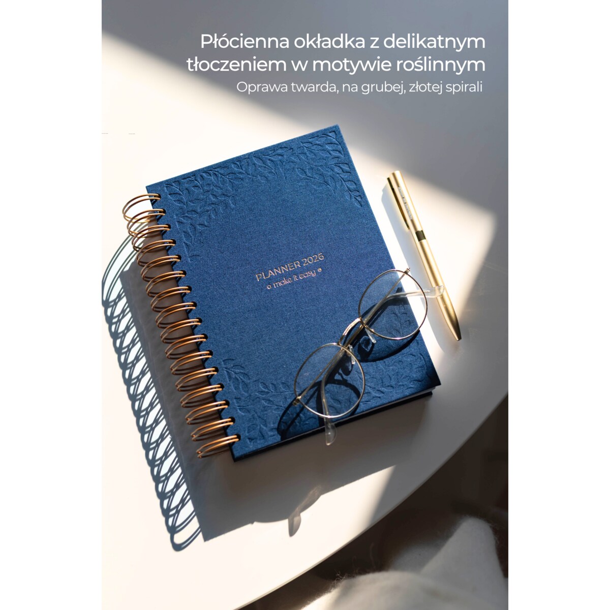 Planner dzienny 2026 na spirali – Blueberry