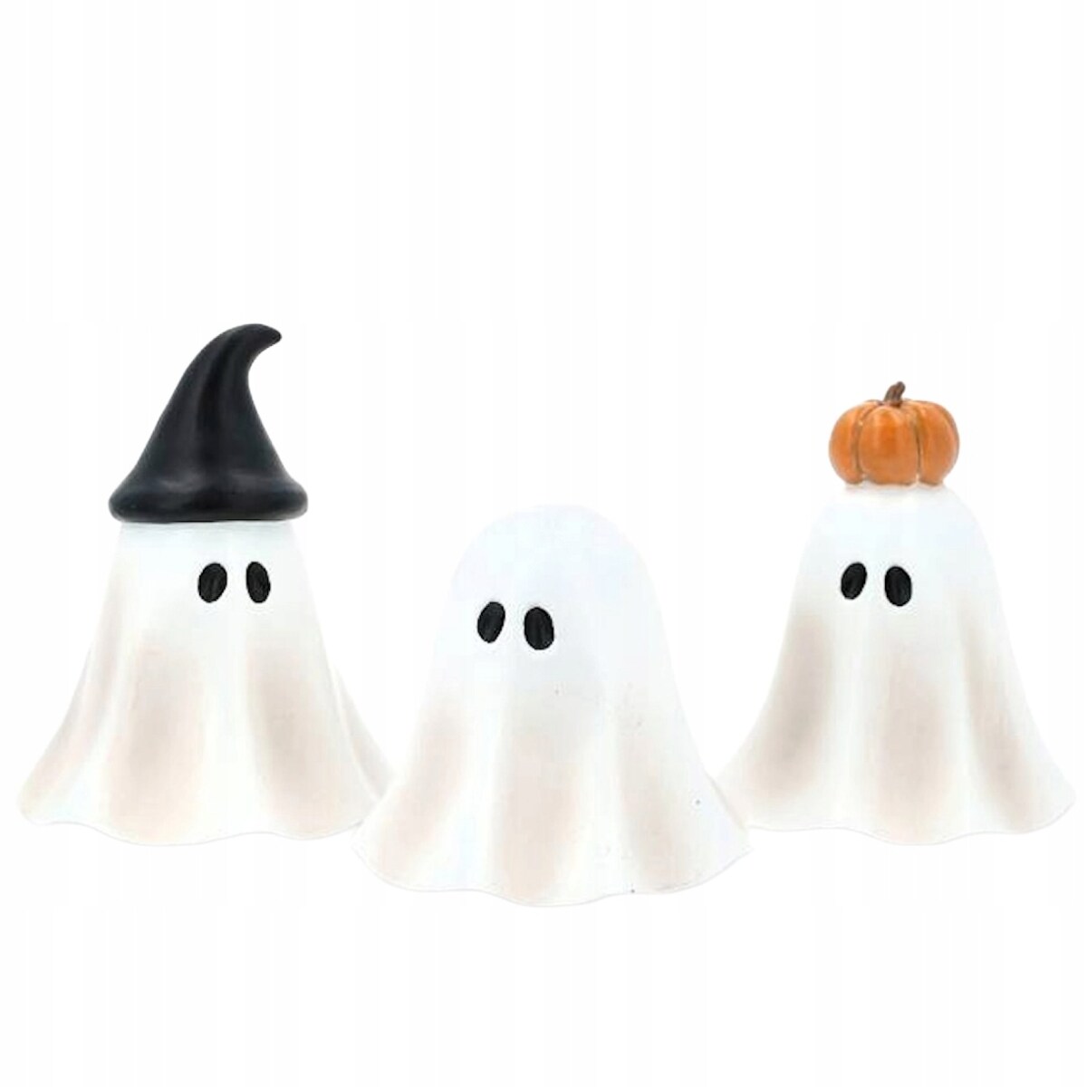 FIGURKA DUSZEK DUCH DUSZKI BIAŁE 3 szt NA HALLOWEEN JESIEŃ OZDOBA DEKORACJA