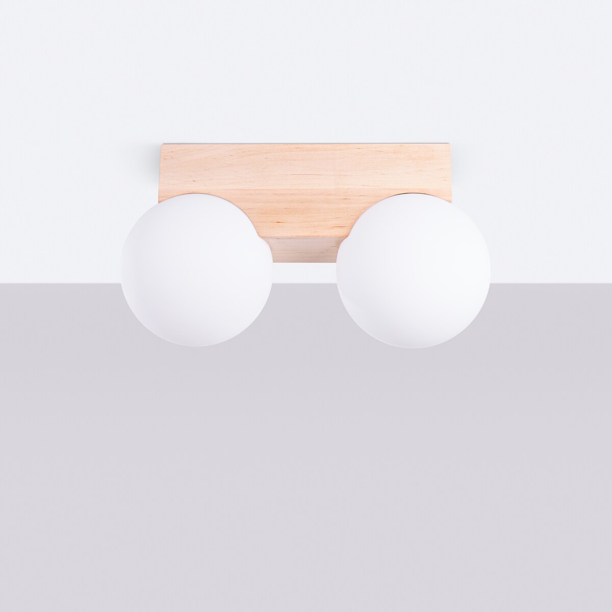 Plafon BULBO 2 naturalne drewno