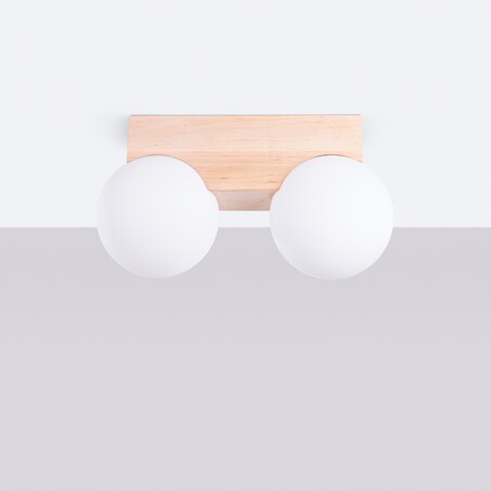 Plafon BULBO 2 naturalne drewno