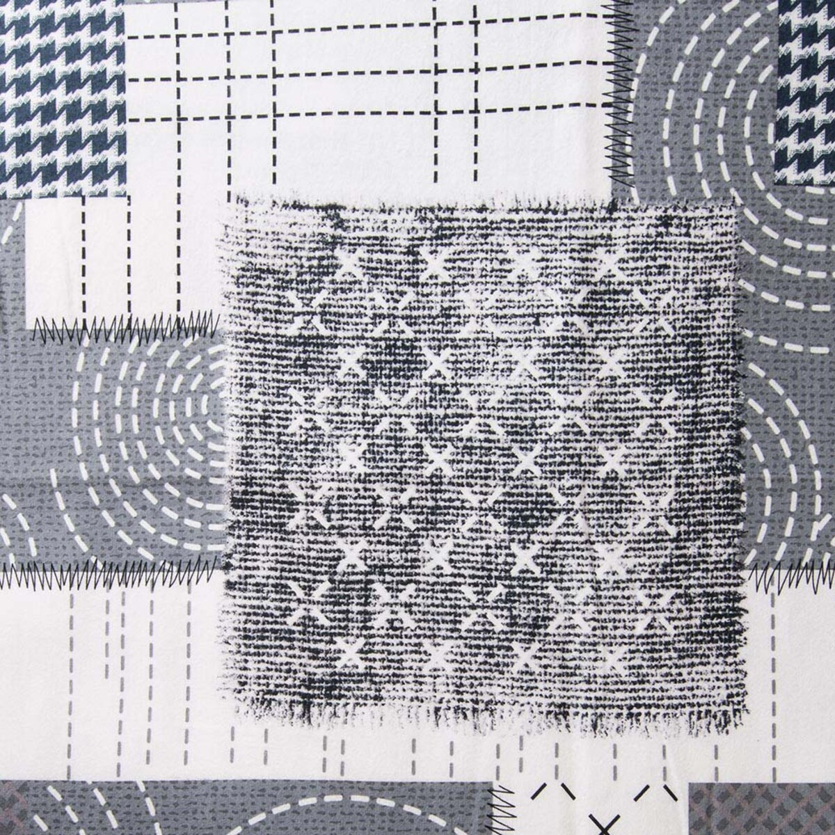 Pościel flanelowa 180x200 Ardela Grey kratka szara, Flanelove