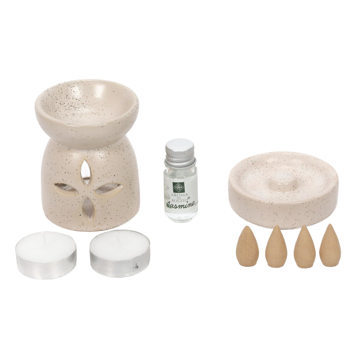 Kominek zapachowy + kadzidła HAPO, 9 elementów