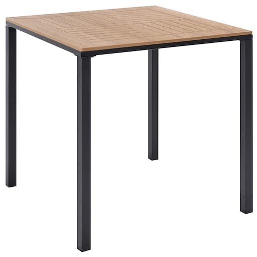 Stół ogrodowy LEVANTO 80 cm 80 cm Metal Czarny