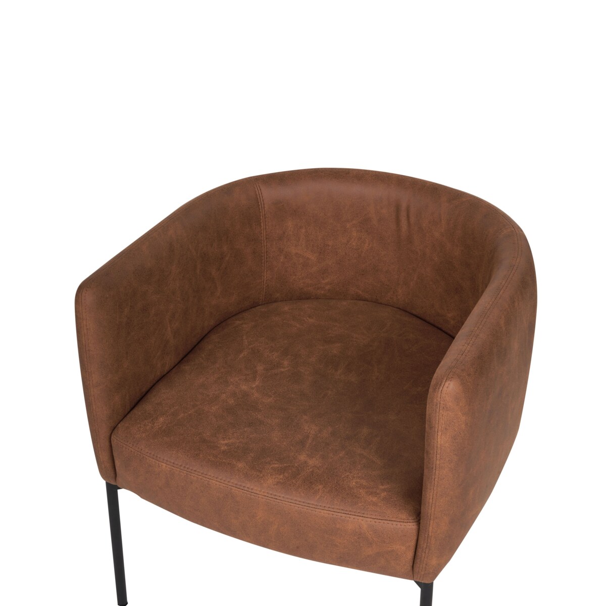 Fotel MALMOS Ekoskóra Brązowy