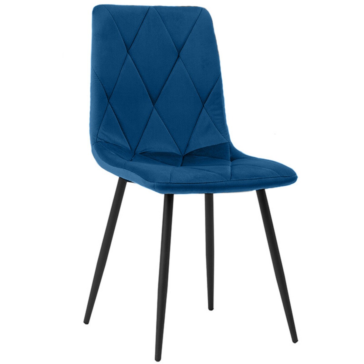 Krzesło tapicerowane welurowe granatowe do salonu jadalni