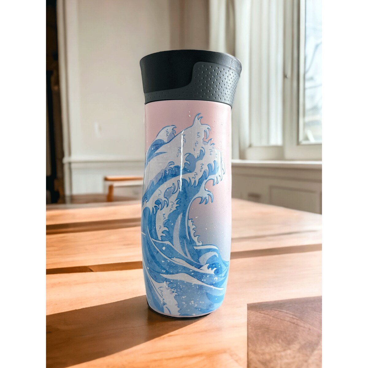 Kubek termiczny Contigo West Loop 2.0 470ml - różowy mat - Summer Waves