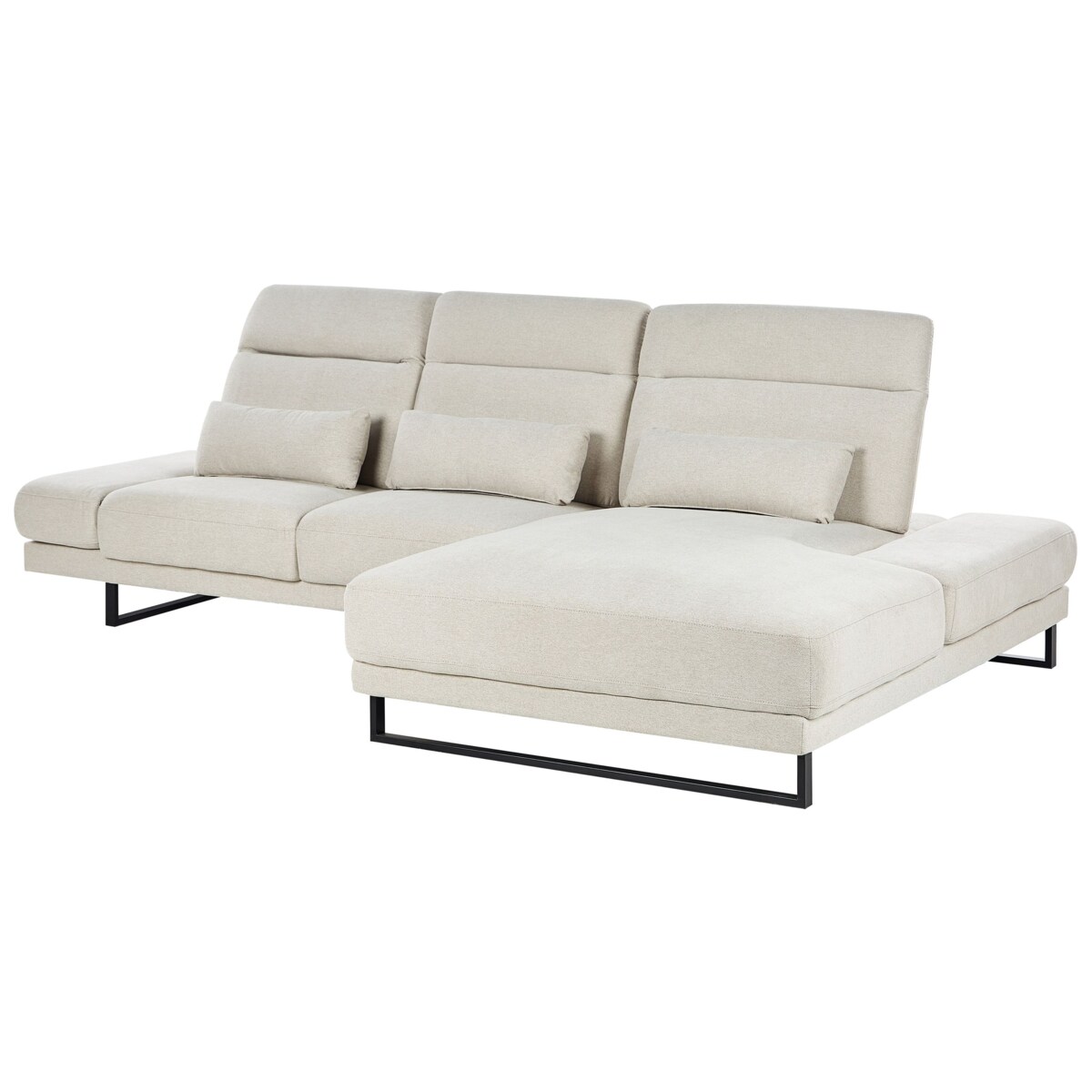 Narożnik IKAST Beżowy dla 4 osób Lewostronny