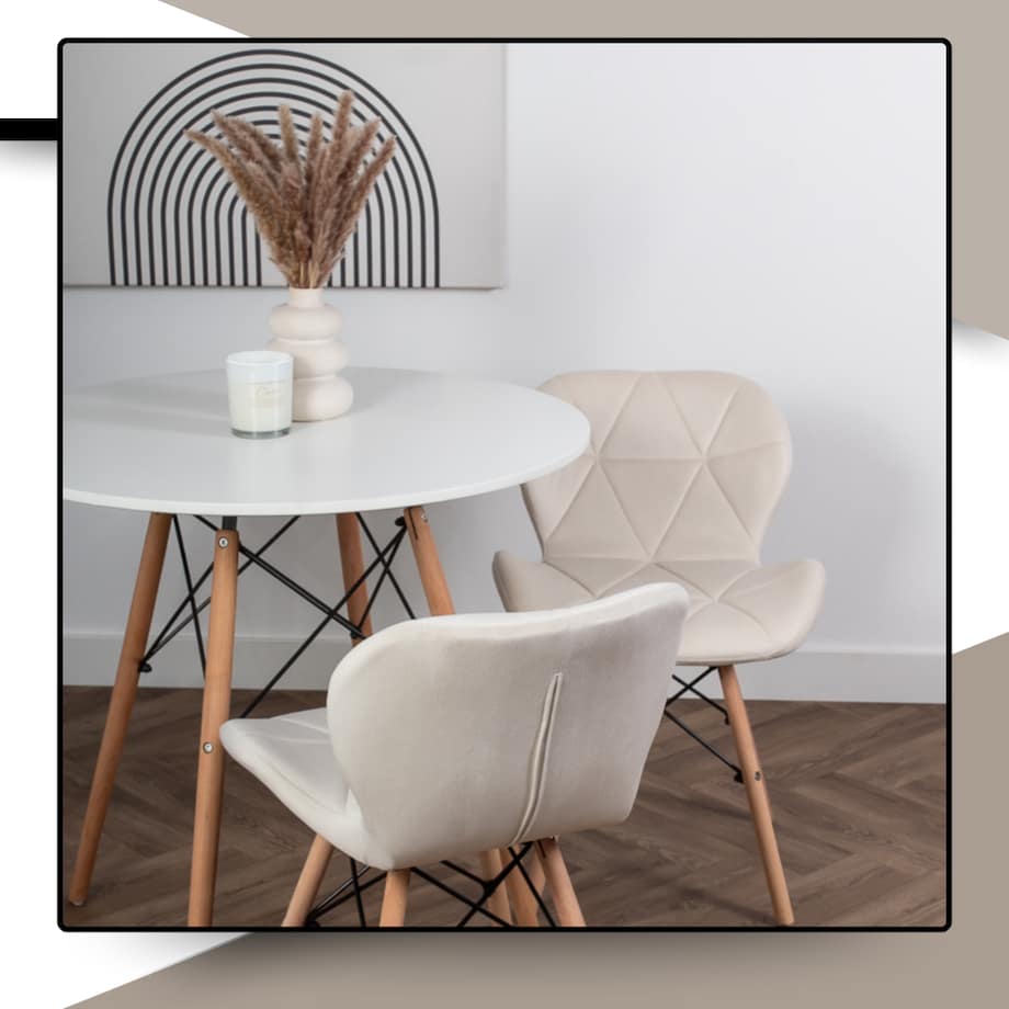 Krzesło Tapicerowane Welurowe Do Jadalni Salonu Pikowane Skandynawskie