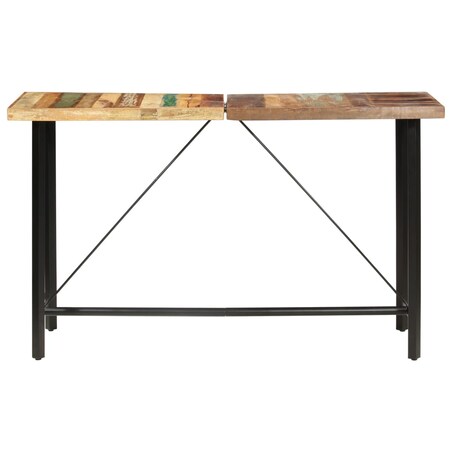vidaXL Stolik barowy, 180x70x107 cm, lite drewno z odzysku