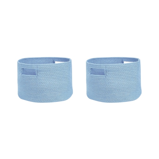 Zestaw 2 koszy bawełnianych niebieski CHINIOT