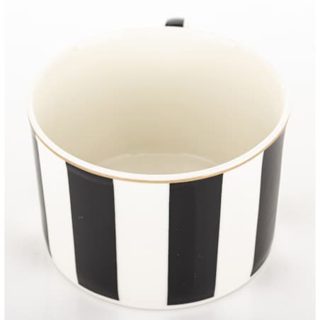 Filiżanka 220 ml i spodeczek, w czarne pionowe paski, w pudełku, LARGO