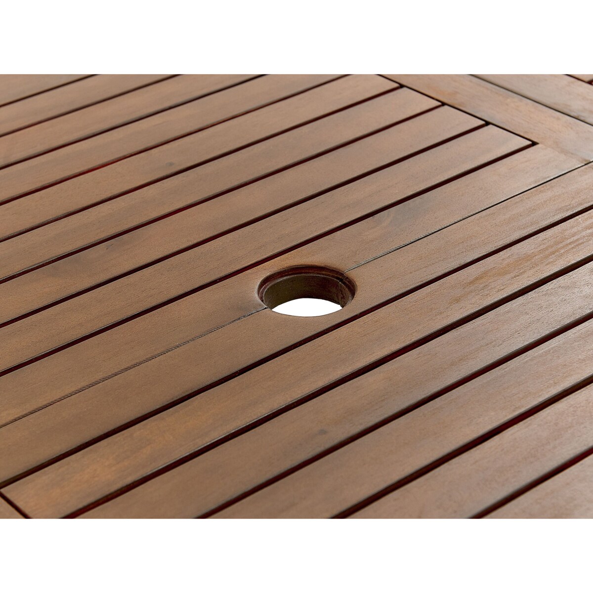 Stół ogrodowy rozkładany AMANTEA 160/220 cm 90 cm Drewno akacjowe Ciemnobrązowy