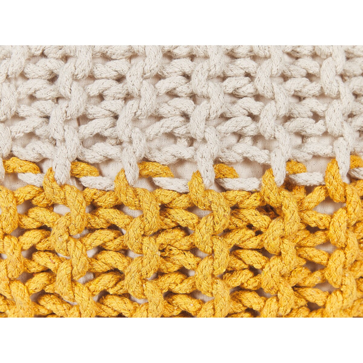 Puf 50 x 35 cm żółto-beżowy CONRAD