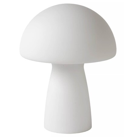Biała lampa stojąca Fungo na szafkę nocną do sypialni