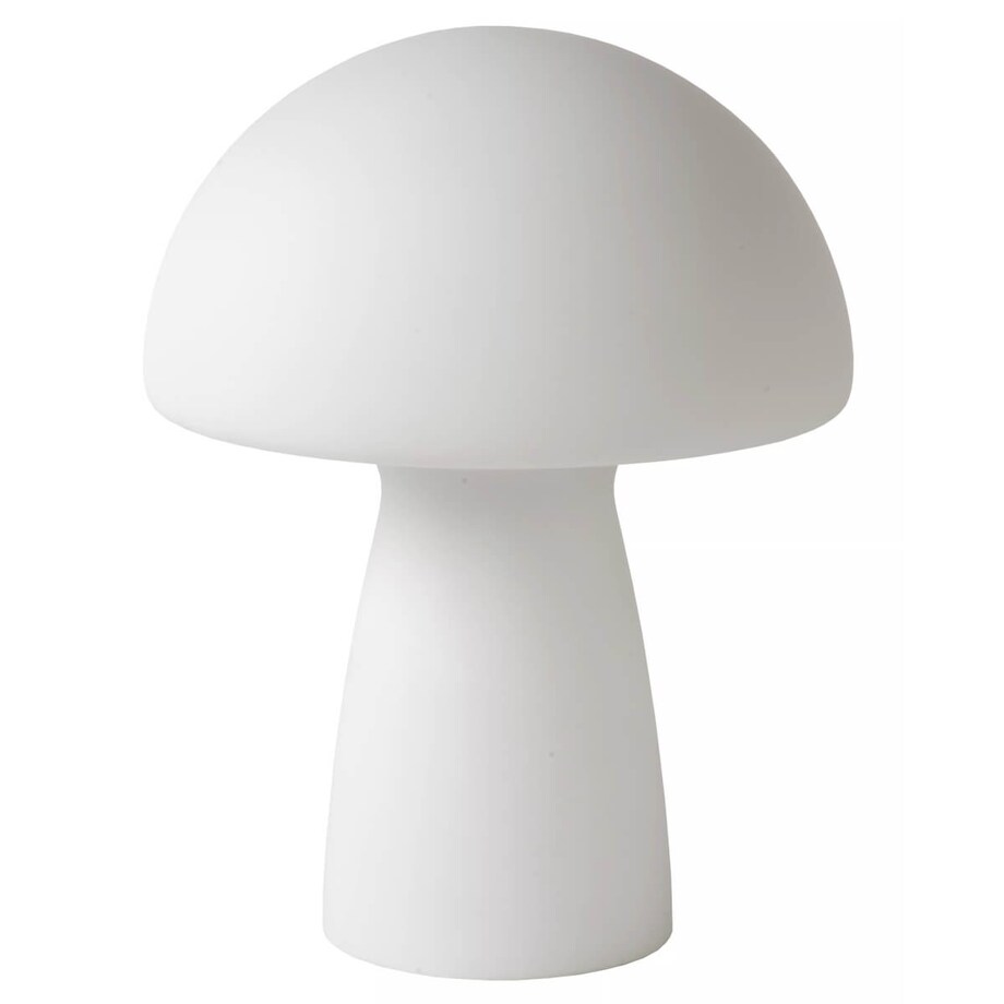 Biała lampa stojąca Fungo na szafkę nocną do sypialni