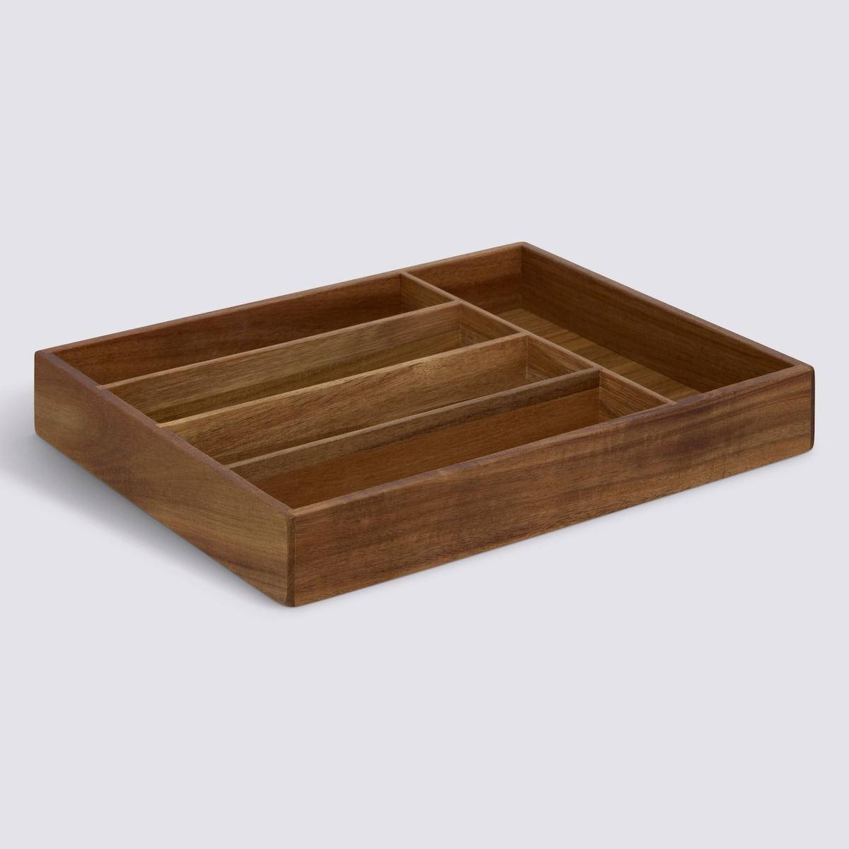 Drewniany organizer na sztućce TIDY SMART, 26 x 35 x 5 cm, kolor brązowy