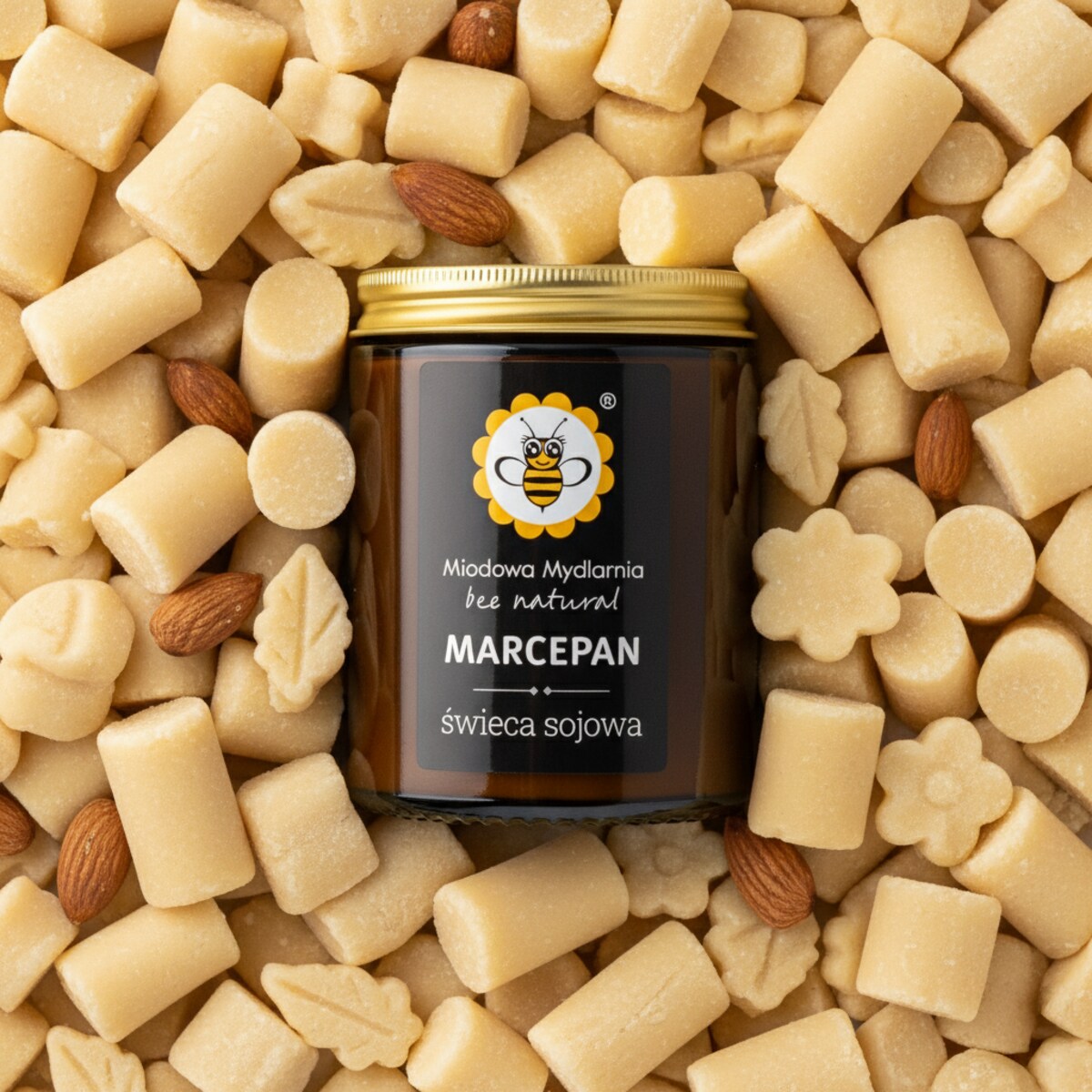 Marcepan - świeca z wosku sojowego