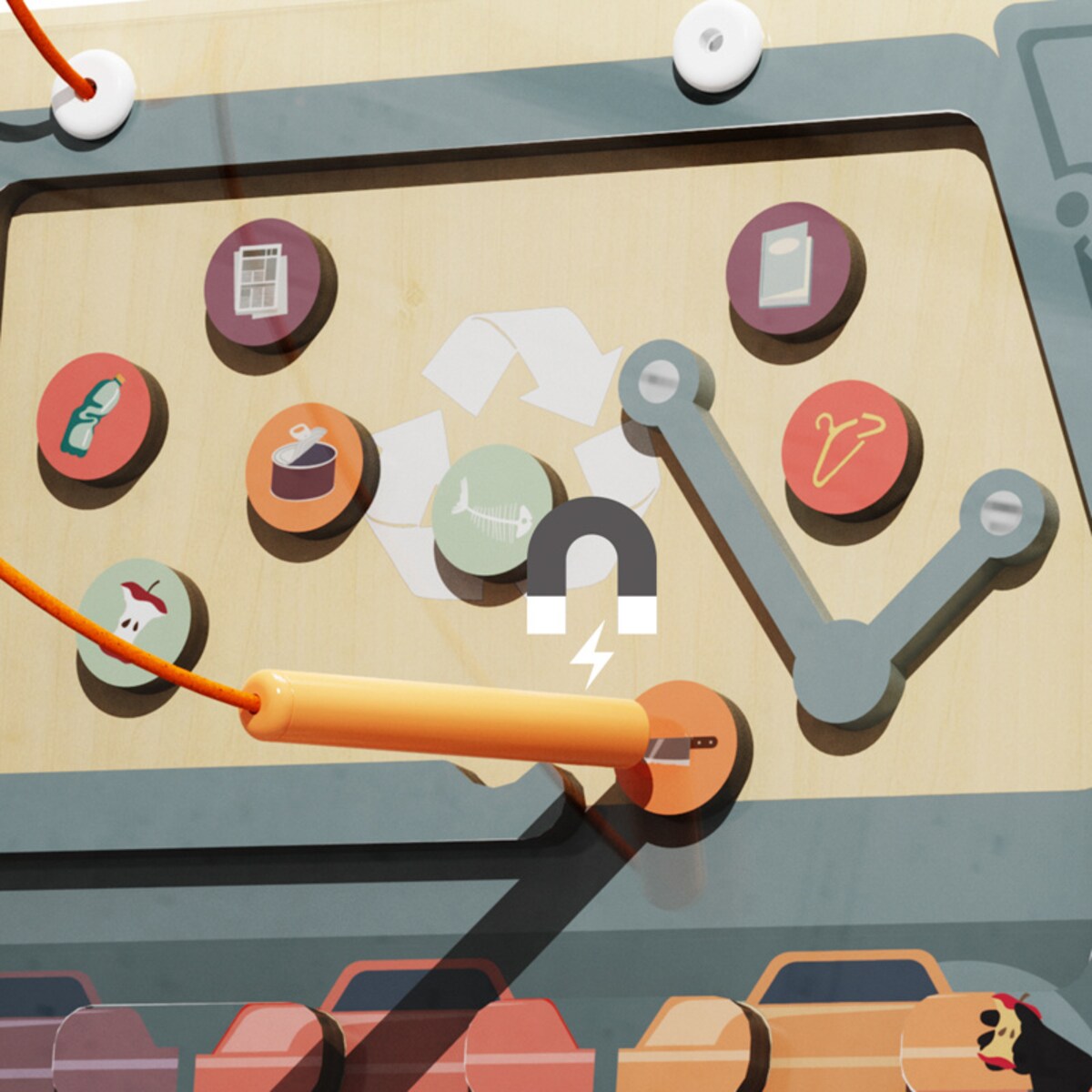 Zabawka edukacyjna Naucz się segregować śmieci – układanka magnetyczna 36 mies.+ Top Bright