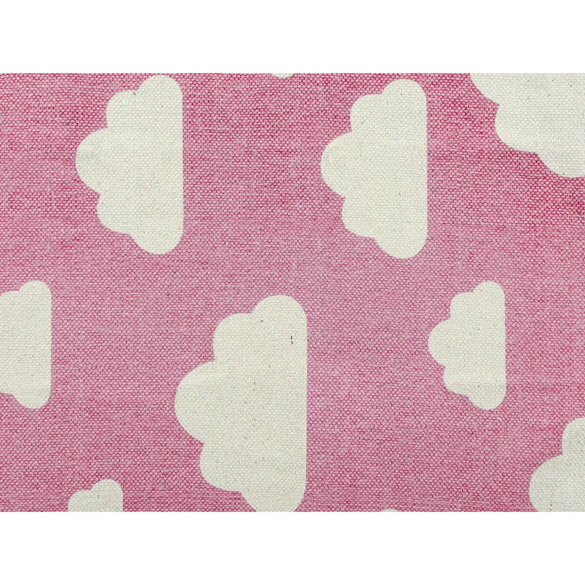 Dywan dziecięcy bawełniany motyw chmur 60 x 90 cm różowy GWALIJAR