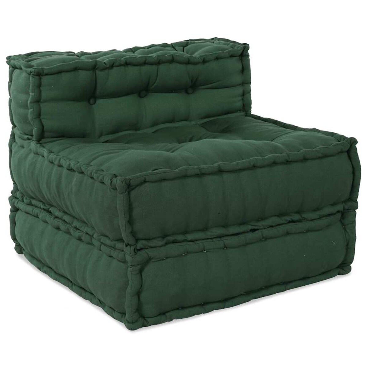vidaXL Puf modułowy, zielony, 70x70x54, tkanina