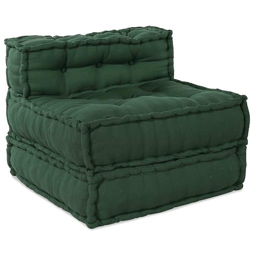 vidaXL Puf modułowy, zielony, 70x70x54, tkanina