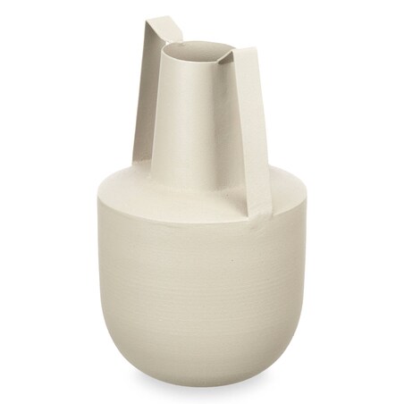 Wazon metalowy w pastelowym kolorze z uchwytami, 21 cm