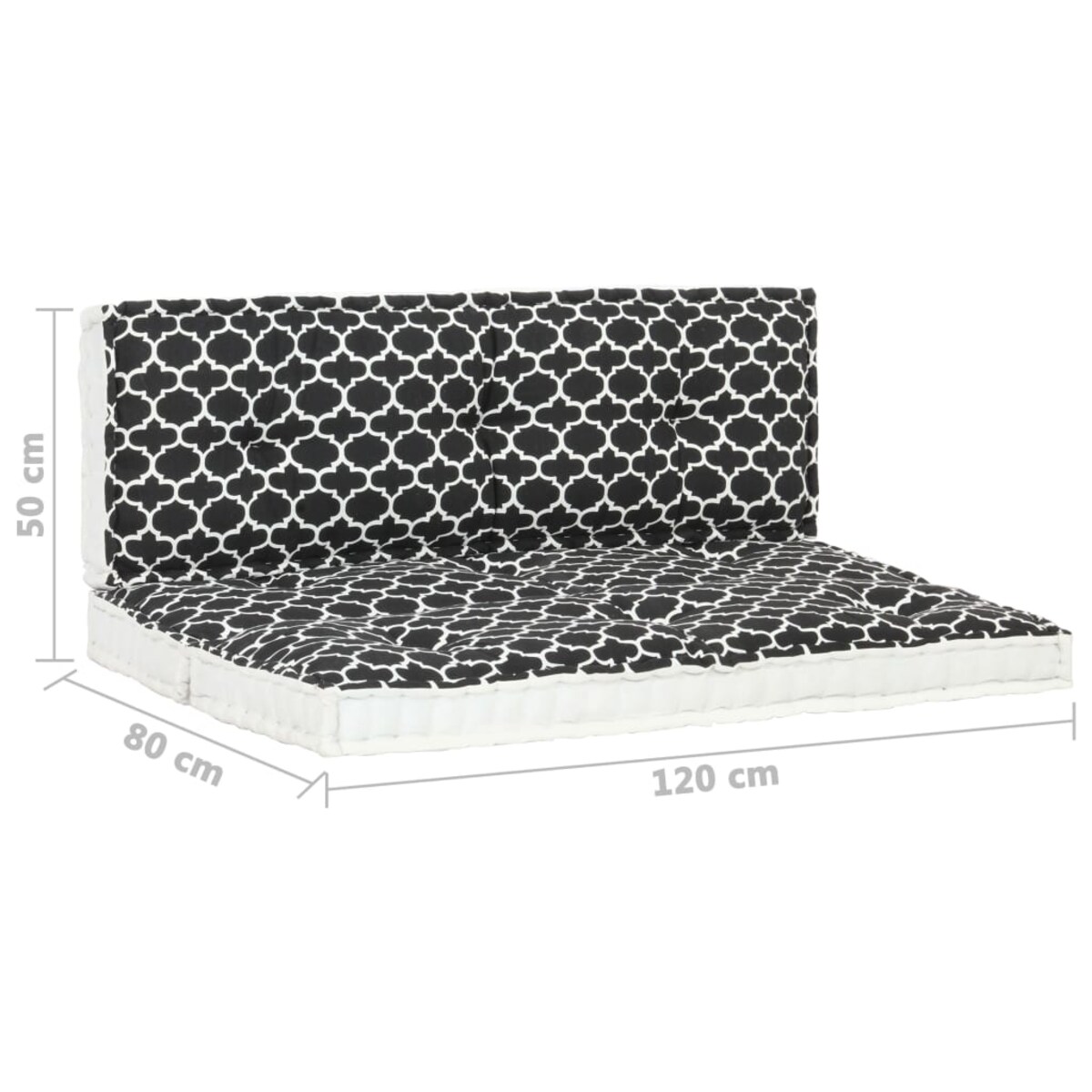 vidaXL Poduszki ogrodowe na kanapę z palet, 2 sztuki, z nadrukiem