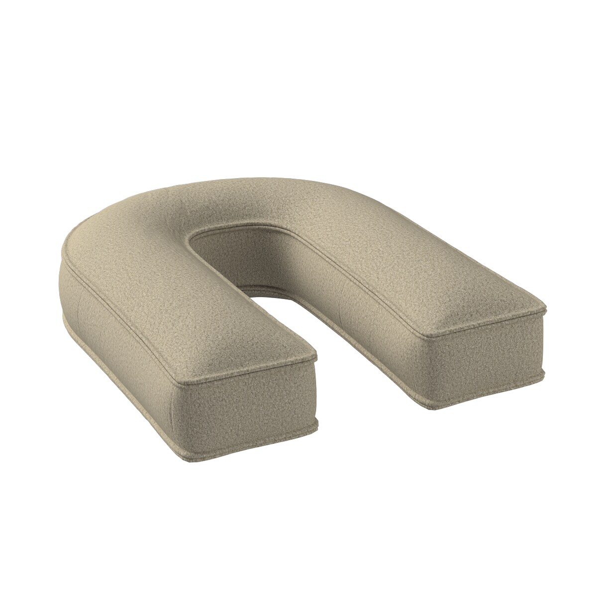 Poduszka literka U, jasny beż, 35x40cm, Boucle