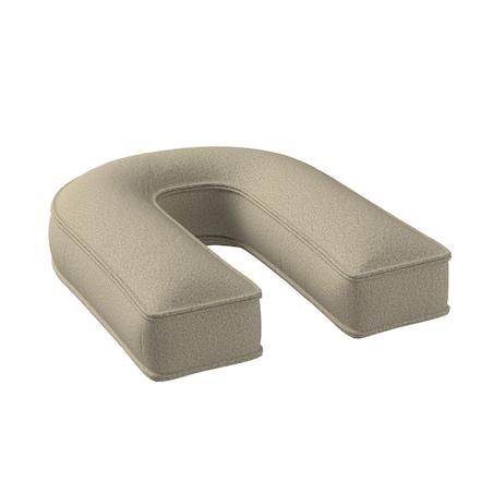 Poduszka literka U, jasny beż, 35x40cm, Boucle