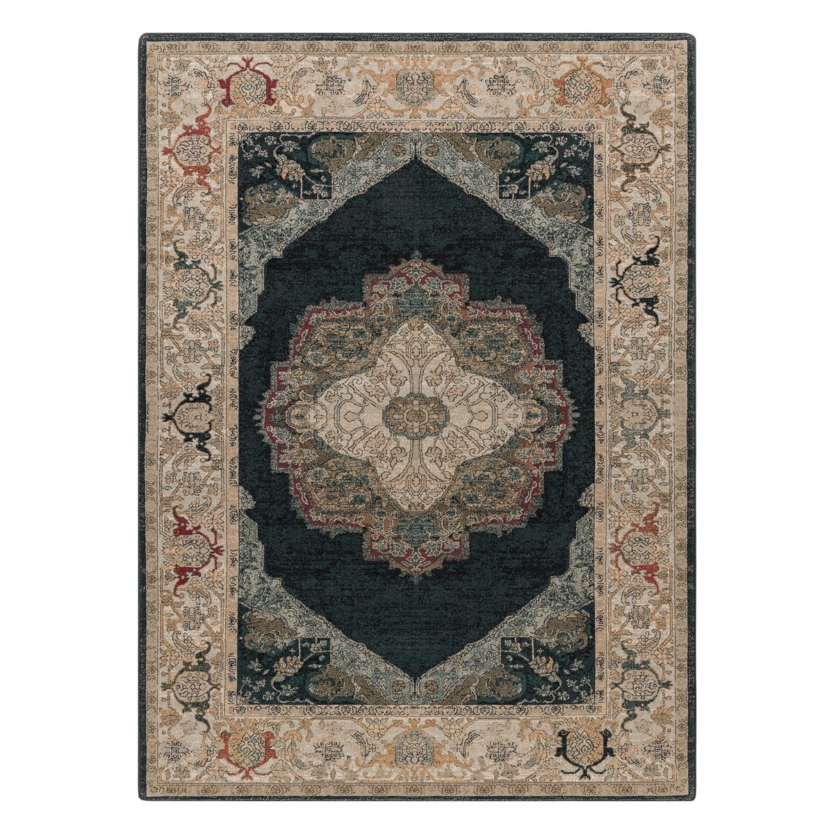 Dywan wełniany POLONIA Palazzo rozeta granat 200x300 cm