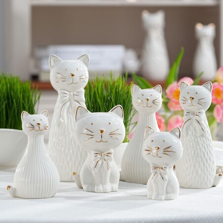VILLA ITALIA Figurka kotka porcelanowa 11 cm KAROLINKA