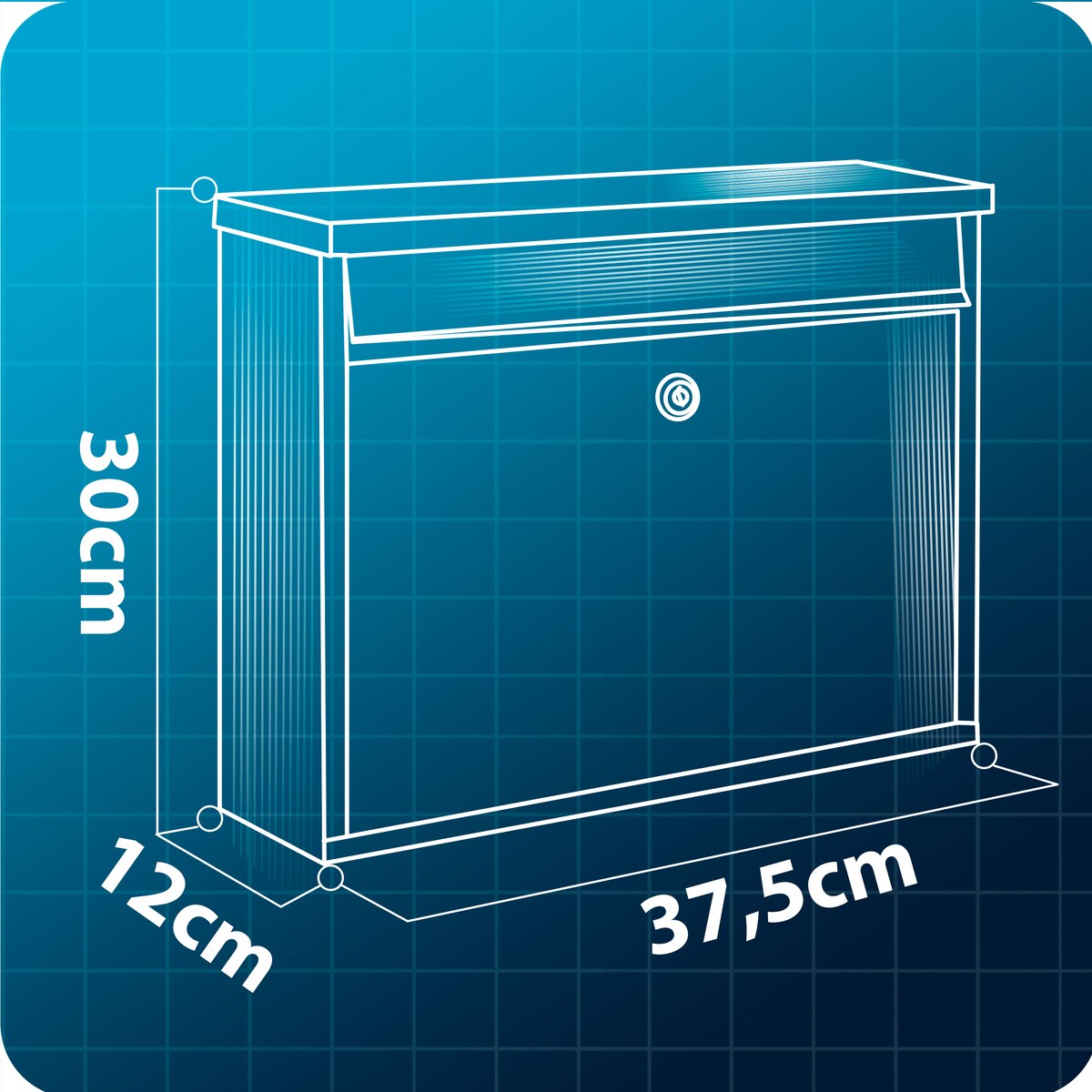 Skrzynka na listy Humberg pocztowa na bramę ogrodzenie czarna stalowa