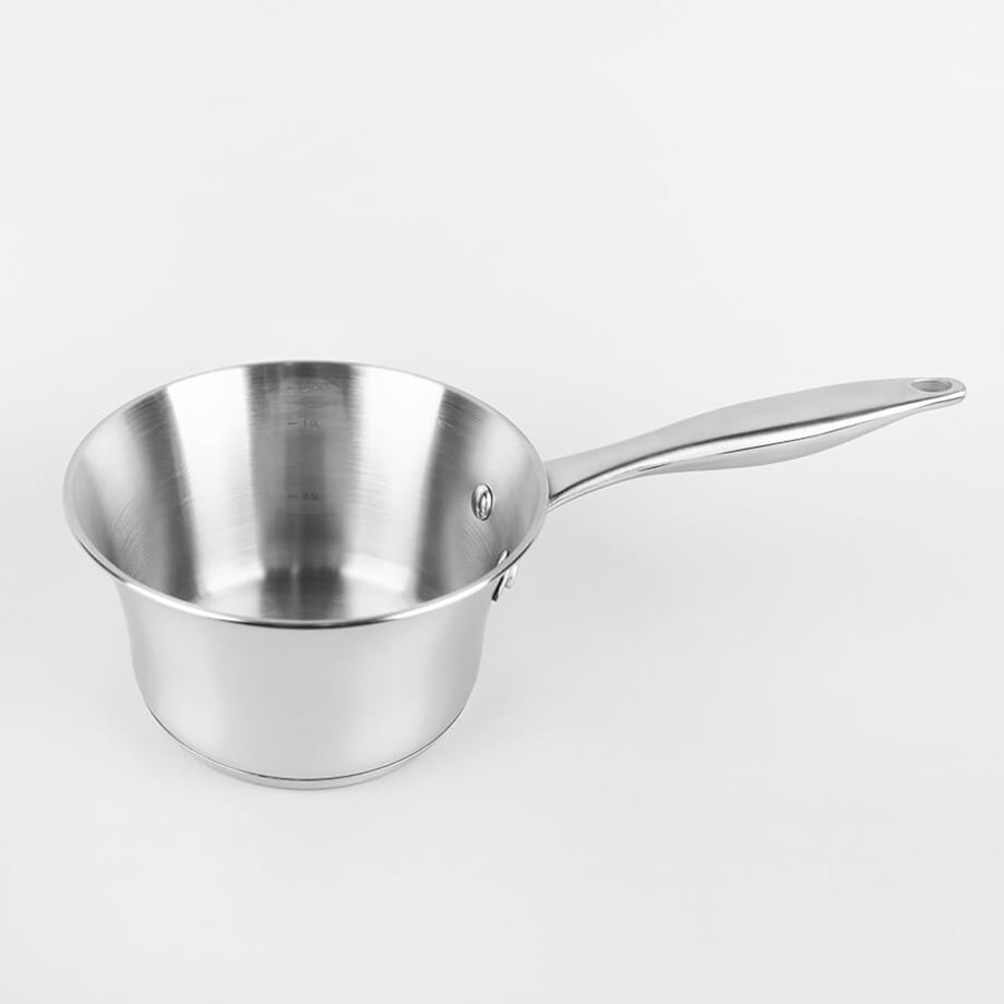 Rondel stalowy z pokrywką na indukcję gaz 16cm 1.25L MAESTRO