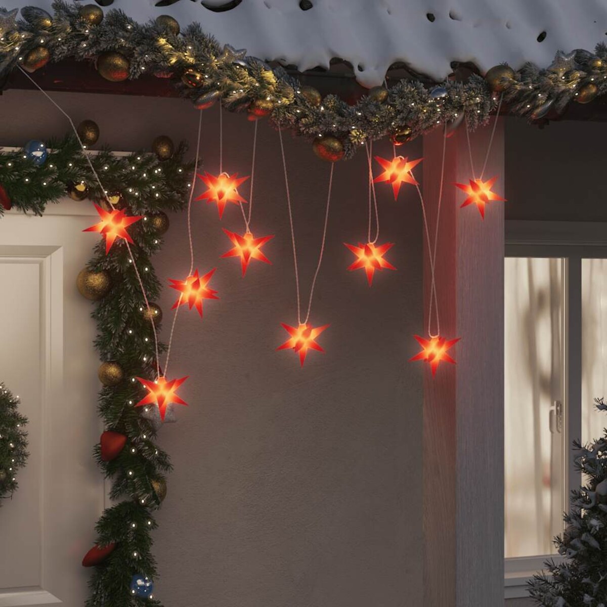 vidaXL Sznur świecących lampek, 10 LED, czerwone, 10 cm
