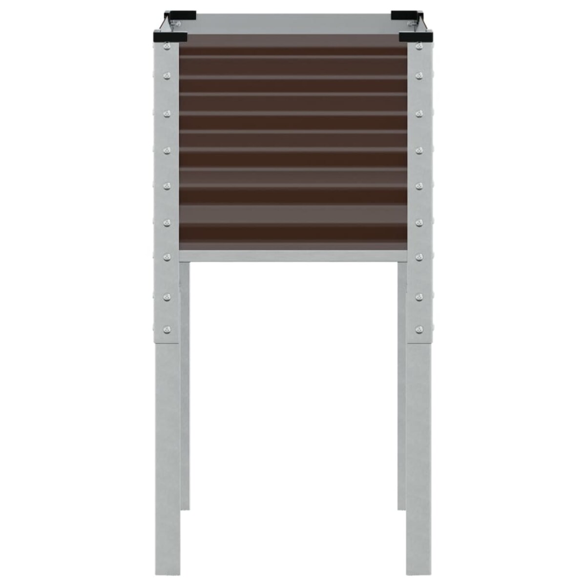 vidaXL Doniczka ogrodowa brązowa 45x45x88 cm stalowa