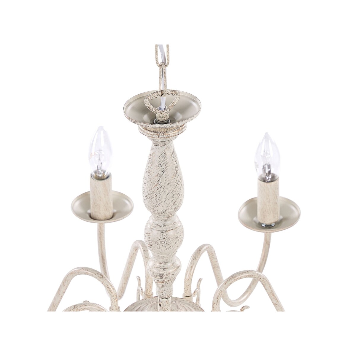 Żyrandol metalowy złamana biel BRITHON